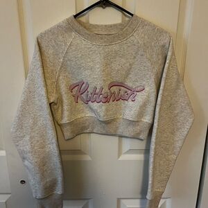 Kittenish Cropped Sweatshirt